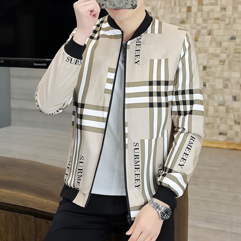 NanPinHui Check zip jacket S313