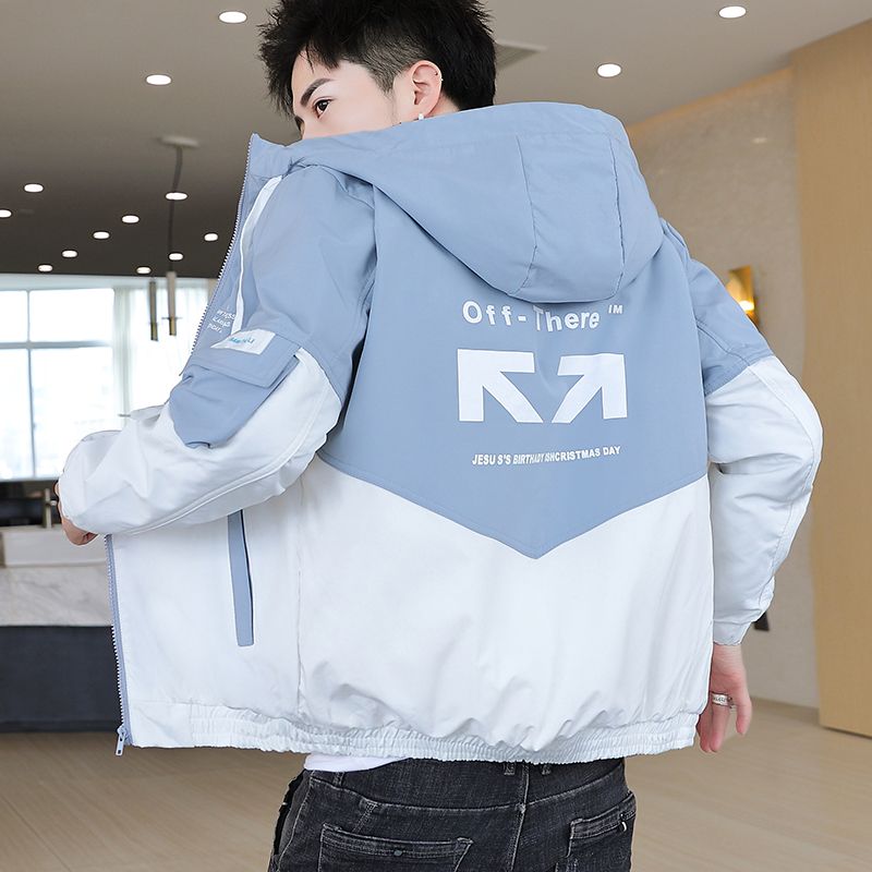NanPinHui Hooded color-block jacket S615